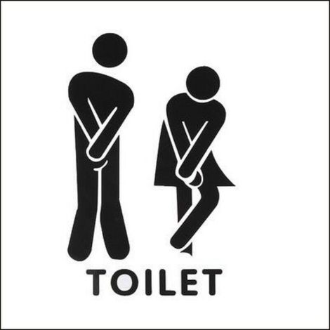 Autocollant Mural, Toilette/salle de bain/Baignoire Porte Autocollant Stickers Muraux, Créatif Imperméable Amovible Décorations Intérieure Stickers (toilet)13x18cm (1/5)