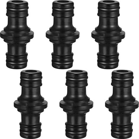 conectores macho dobles para mangueras de jardín (negro) (1/5)