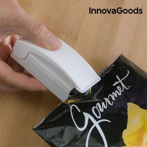 Soudeuse de sac plastique et sachets plastique - Portable - Aimant intégré - Blanc