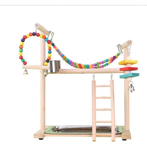 Bunte Brücke, Trainingshilfe für Papageien, Stehständer, Spielzeug