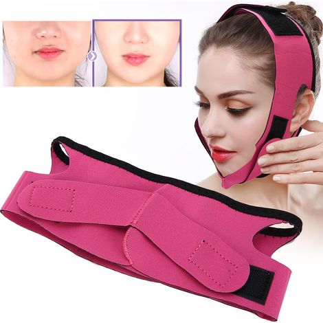 Ceinture de raffermissement facial avec effet V, amincissante et respirante pour double menton (1/5)