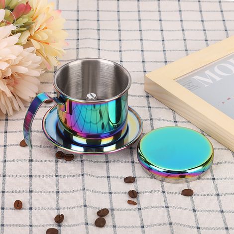 Cafetière à filtre portable en acier inoxydable pour usage domestique (1/5)