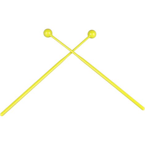 2 Baguettes de Tambour en Plastique pour Enfants, Éveil Musical et Percussion, Accessoire d'Activité Rythmique Jaune (1/5)