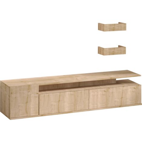 Porta TV in legno "Alika" - 180 x 35 x 45 cm - Rovere