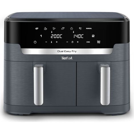 Tefal EY942BE0 Dual Easy Fry XXL Friggitrice ad aria 11 L doppio cassetto 7 programmi colore Pepper