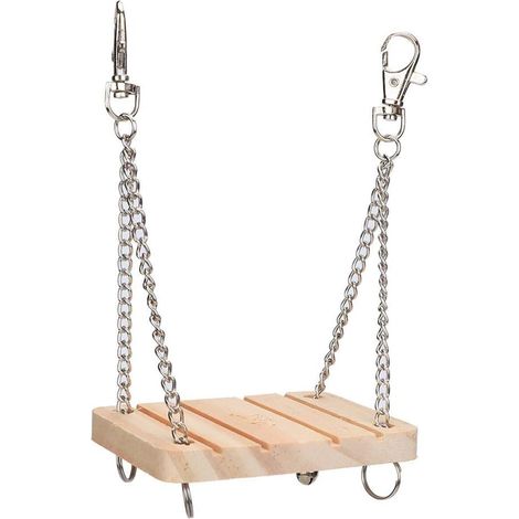 Balancelle suspendue en bois pour hamster, hamac et jouet pour cage, idéal pour l’activité physique des petits rongeurs