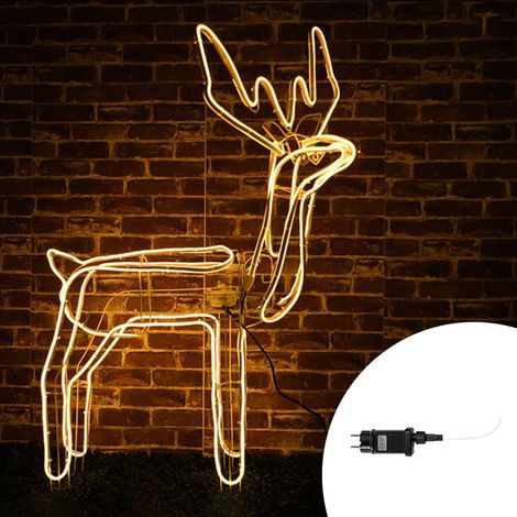 Renna natalizia Luminosa Led da giardino con testa mobile 105x56x120cm Wisdom (1/5)