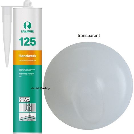 Ramsauer 125 Handwerk Neutral Silikon Dichtstoff 310ml Kartusche transparent