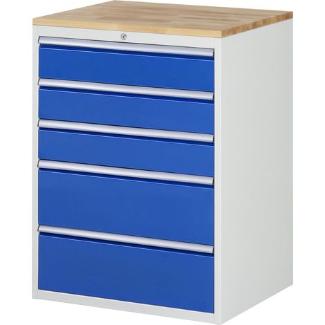 Rau Schubladenschrank Buche-Top und 5 x Schubl.-XL 3x150 2x240mm (1/5)