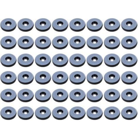 [JAMAIS UTILISÉ] Glissières de meubles de 19 mm, ensemble de 48 glissières de meubles rondes en PTFE, patins coulissants résistants aux chocs pour meubles, (rond) (1/4)