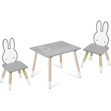 Ricokids rc 847 mesa bunny con dos sillas para ninos (1/5)