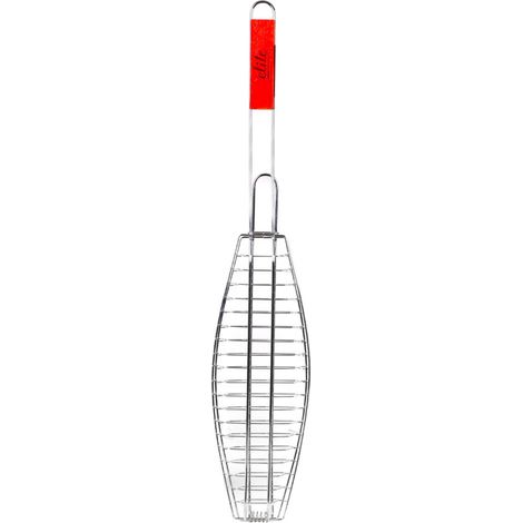 Grille de barbecue pour poisson avec Manche - 72x40x14cm