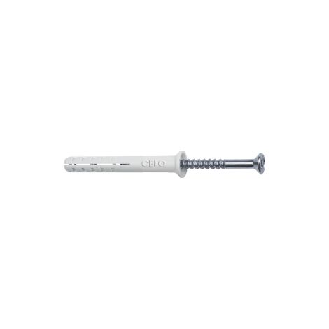 Tassello NPC 6-60 in nylon con collare svasato + vite a testa svasata zincata - Confezione da 50 - CELO - 9660NPC (1/3)