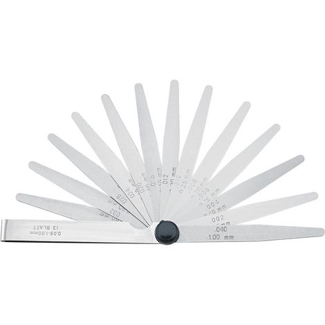 FORMAT Präzisions-Fühlerlehre 20 Bl. 0,05-1,0mm Stahl (1/2)