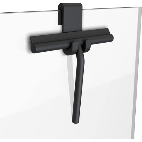 Duschabzieher, Fensterabzieher mit Haken, schwarz (1/5)