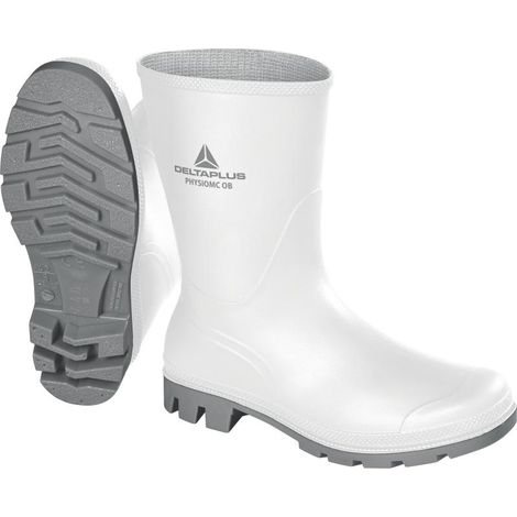 Delta Plus – Demi-botte de travail légère en PVC – Semelle injectée pour flexibilité – Confort 600g – Pointure 35 à 47 – Tige textile polyester (1/2)