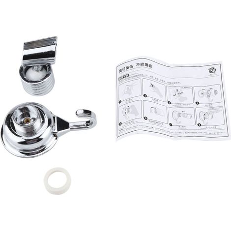 Support mural de salle de bain avec ventouse puissante et réglable pour pommeau de douche et porte-serviettes. (1/5)