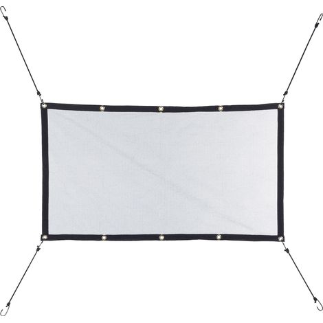 Relaxdays Rete Portaoggetti Automobile, Divisorio per Cani 65 x 115 cm Bagagliaio, Universale, con Corde Elastiche, Nero (1/5)