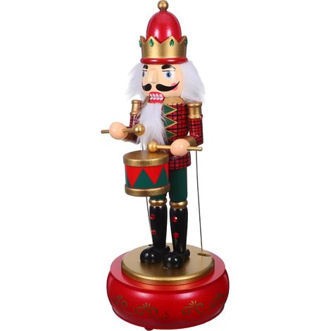 Boîte à Musique Casse-Noisette avec Base Ronde Mélodies à Remontoir Décoration Festive Soldat pour Noël et Réunions Familiales (1/5)