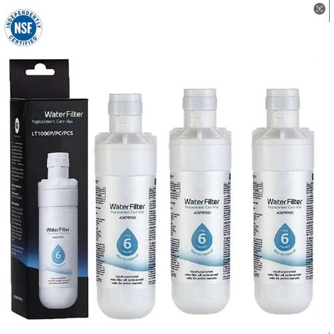 3 filtros de agua para refrigerador ADQ747935 compatibles con LT1000P/PC/PCS, MDJ64844601, ADQ74793501, ADQ7479350 (1/4)