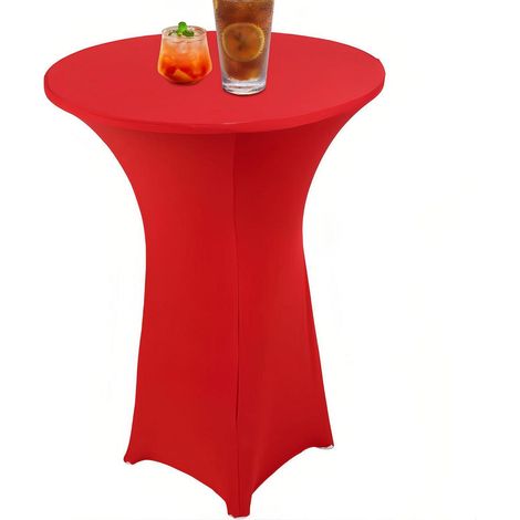 Stehtischhusse 80x110 cm Rot Stretch-Spandex Für Events & Partys