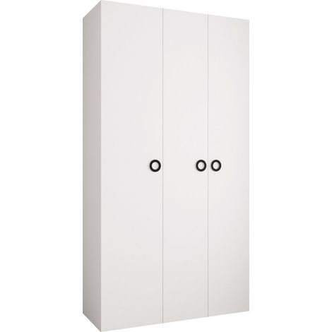 Armario Hartford 544, Blanco, 246x130x52cm, Puertas de armario: Con bisagras, Número de estantes: 0