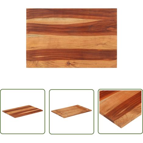 The Living Store Dessus de table bois massif d'acacia 25-27 mm 60x90 cm - Dessus De Table - Table En Bois - Acacia Massif - Plateau De Table - Meuble De Salle À Manger (1/5)