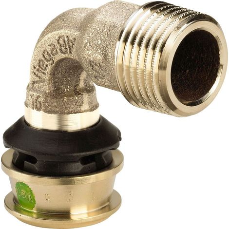 Viega Codo de transición Raxofix 90 grados, d 25mm, R 3/4 bronce de silicio modelo 5314, 646028