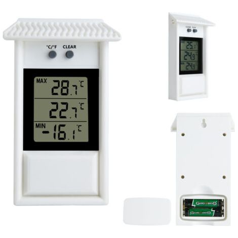 Professionelles Multifunktionsthermometer – für Gewächshaus, Sauna, Tierhaltung, Garten und Kühlschrank – Hochpräzise Innen- und Außenüberwachung