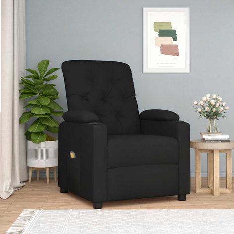 Sillón de masaje de tela negro