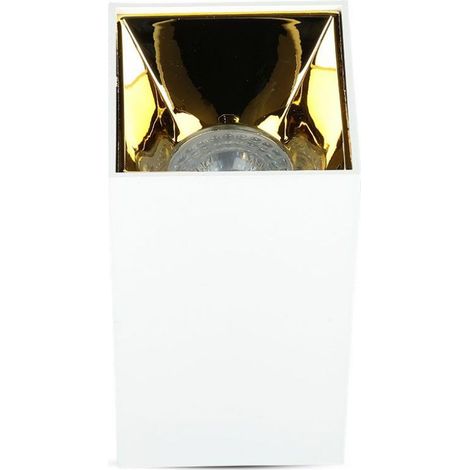 GU10 FITTING QUADRATO BIANCO & ORO (1/5)