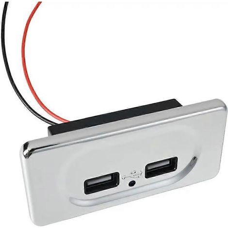 Panneau double USB externe 3,1 A 12 V pour voitures/camping-cars/caravanes, cargador de coche USB doble puerto fijo argentino (1/5)