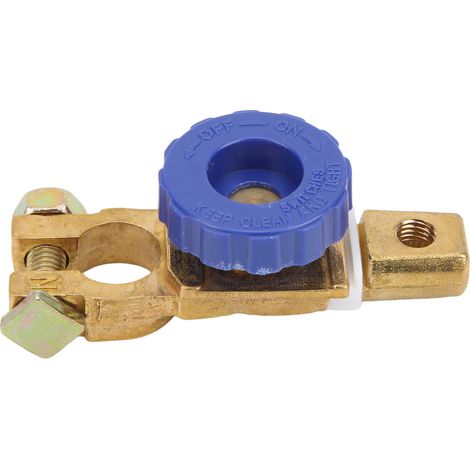 Interrupteur coupe-batterie à borne supérieure 15-17 mm 100 A en laiton antirouille pour voiture, camping-car, bateau, camion (1/5)