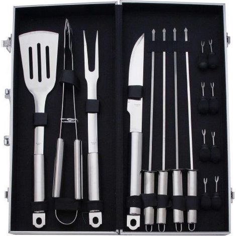 Ensemble ustensiles - PRADEL EXCELLENCE - Valise barbecue - 16 pièces - Acier inoxydable (1/5)