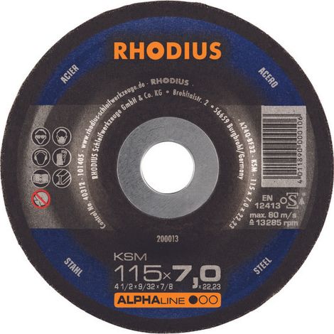 Disque abrasif 115x7x22 mm Rhodius KSM