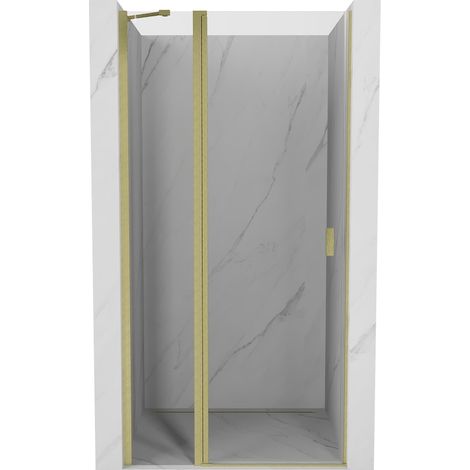 Mexen Mist portes de douche pivotantes 110 cm, transparentes, or brossé - 8A4-110-000-55-00 (1/5)
