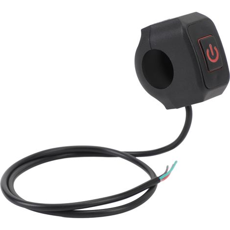 Interrupteur étanche 22 mm pour moto, universel, pour guidon, klaxon, phare, bouton de commande, lumière rouge (1/5)