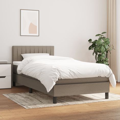 Boxspringbett mit Matratze Taupe 80x200 cm Stoff (1/5)