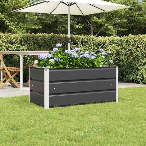 vidaXL Fioriera Antracite 100 x 50 x 45 cm Acciaio zincato (1/4)