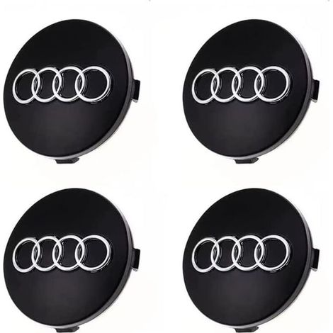Enjoliveurs centraux de roue 4 pièces pour Audi, 60 mm, ABS, accessoires auto