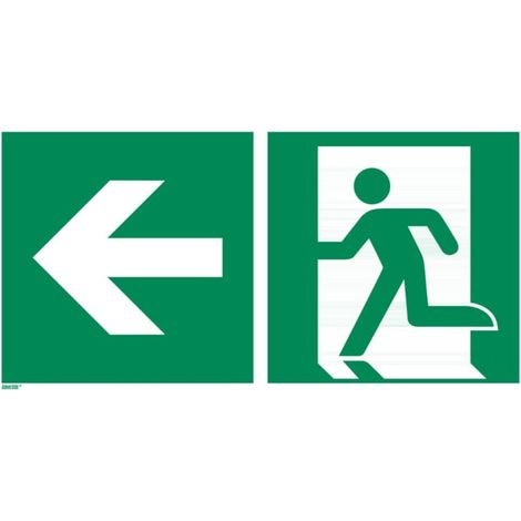 Signaux de secours Issue de secoursà gauche, Type: 11300
