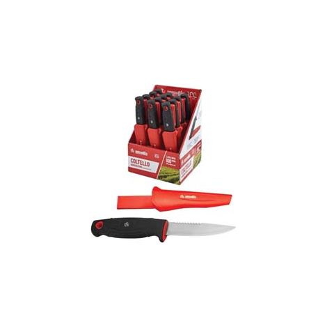 COLTELLO AGRICOLTURA IN ACCIAIO INOX CM.22 MANICO IN GOMMA- - cm.22 - 2 pezzi AUSONIA