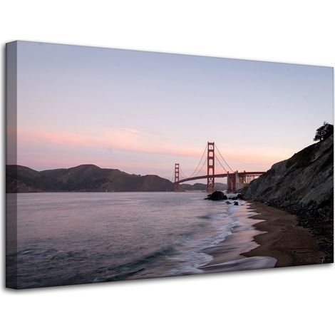 Golden Gate Architektur-Leinwanddruck 80x50 cm