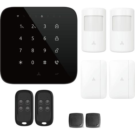 Alarme maison wifi et gsm 4G sans fil connectée Casa Noire - kit 2 (1/5)