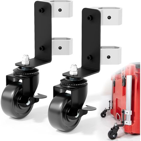 360° drehbare Doppelräder vorne, 90 kg Tragkraft, robustes Zubehör aus Edelstahl für Werkzeugkisten, für die professionelle Werkzeugaufbewahrung in der Werkstatt (1/5)