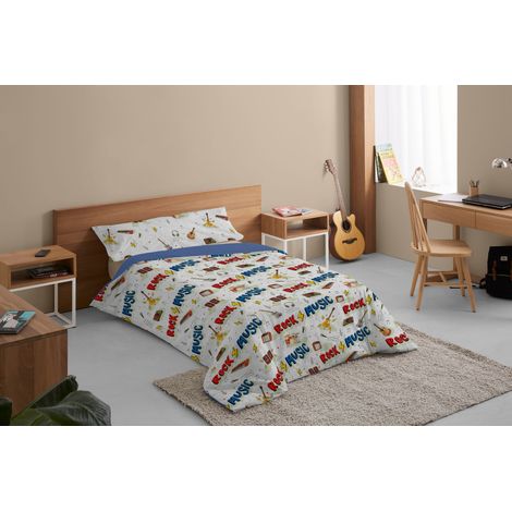 Dúo de funda nórdica Rock - Impresión digital - Cama de 105 cm. (1/5)