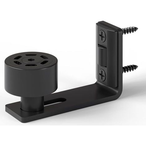 Ajustable Guide de Plancher Noir Guide Inférieur Pour Porte en Bois Coulissante Mur/porte (1/4)