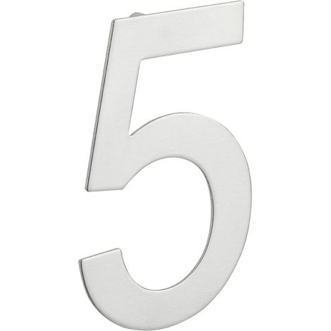 Chiffre 5 à visser en acier inoxydable 304 – Résistant à la corrosion – Hauteur 100mm – Fixation à vis pour intérieur et extérieur (1/2)
