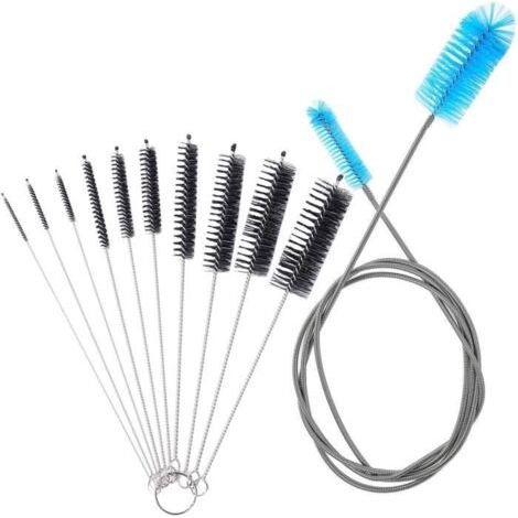 Brosse de nettoyage - Non spécifié - 11pcs - Acier inoxydable et nylon - Flexible - 155CM (1/4)