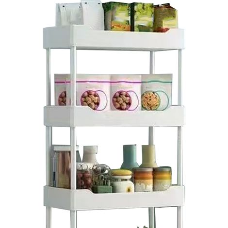 Küche auf Rädern, Badezimmerschrank, tragbarer Snackständer, mehrstufiger Toilettenwagen, Nachttischablage fürs Schlafzimmer (1/5)